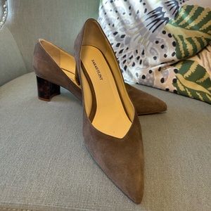 Sarah Flint Suede Perfect Emma in Taupe.  Size 10. Gently worn condition.